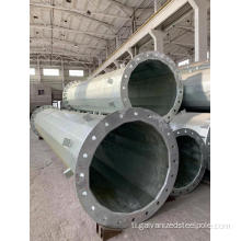 220KV polygonal galvanized transmission steel poste